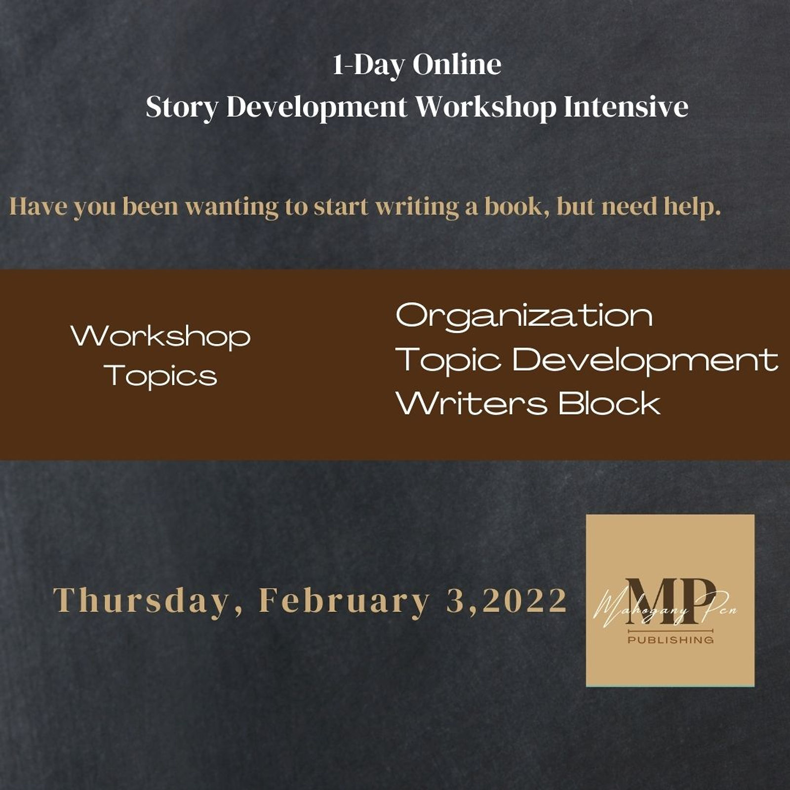 1-Day Online  Story Development Workshop Intensive